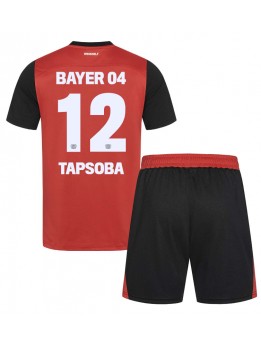 Bayer Leverkusen Edmond Tapsoba #12 Replika Hemmakläder Barn 2024-25 Kortärmad (+ byxor)